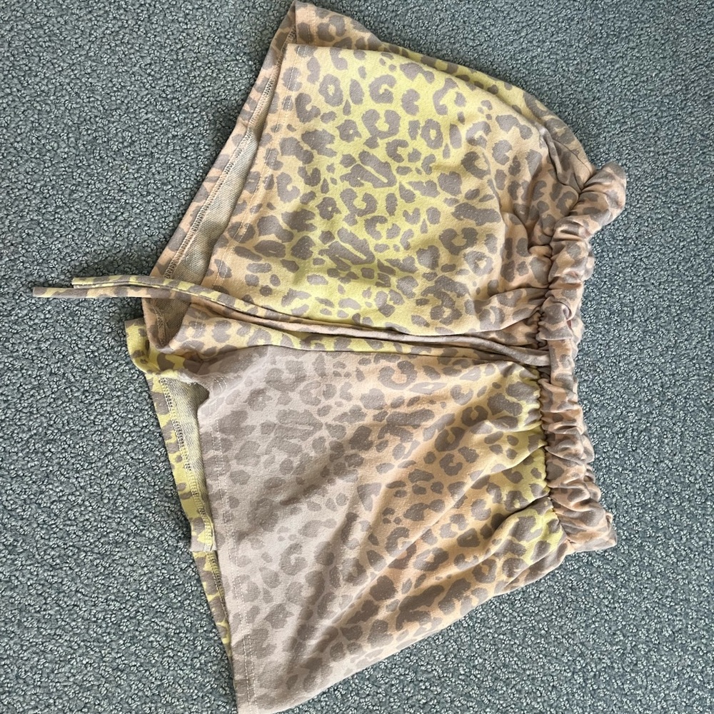 Blue Blush Leopard Print Shorts